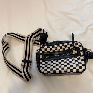 Universal Thread Black and Cream Checkered Crossbody Bag